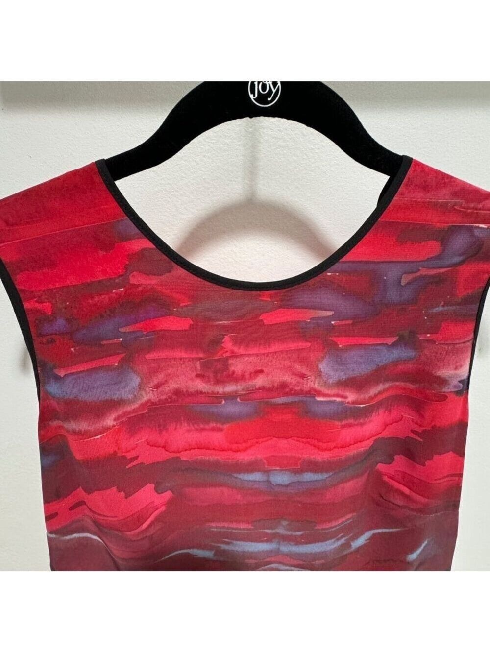 Hunter Bell Sleeveless Peplum, Leather Trim Top, Size 8 - Picture 3 of 10